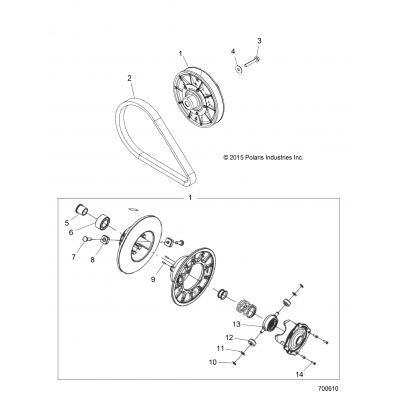 Drive Train, Secondary Clutch Z16vaa87a2/A9/Al/Ar/Au/Aw