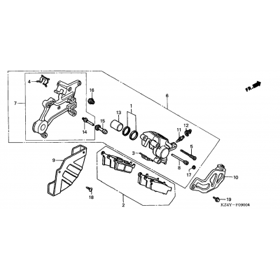 REAR BRAKE CALIPER