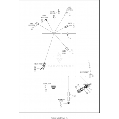 WIRING HARNESS, MAIN RA1250S (6 OF 7)