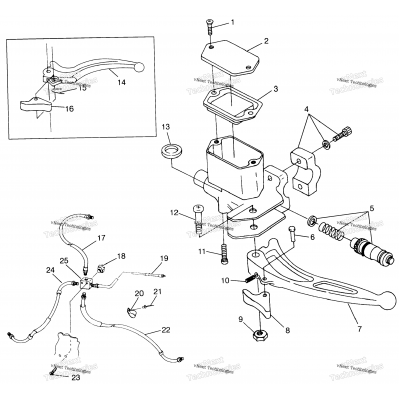 Controls Master Cylinder/Brake Line Scrambler 500