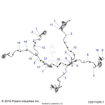 BRAKES, BRAKE LINES - A25SGE95AT (C0211025-1)