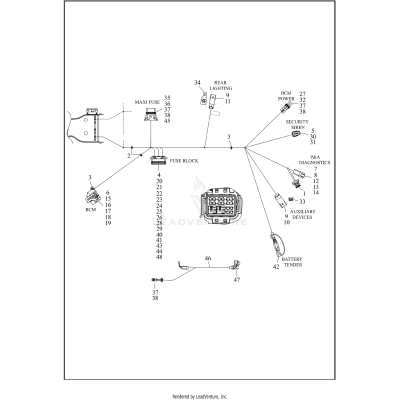 WIRING HARNESS, MAIN, NON-ABS - FLHT, FLHX (8 OF 8)
