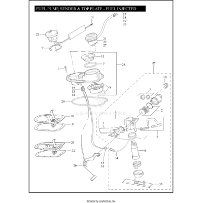 FUEL PUMP, SENDER & TOP PLATE -  FUEL INJECTED