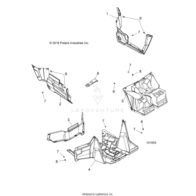 BODY, FLOOR AND ROCKER PANELS - A19DAE57D5 (101054)