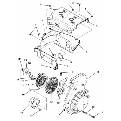 Blower Housing & Recoil Starter Trail 0960761, Trail Touring 0960262 & Eu