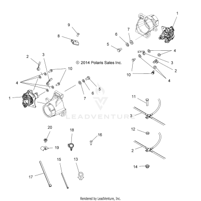 BRAKES, REAR BRAKE LINES - A19SWS57C1/C2/E1/E2  (49ATVBRAKELINERR15TRGEU)