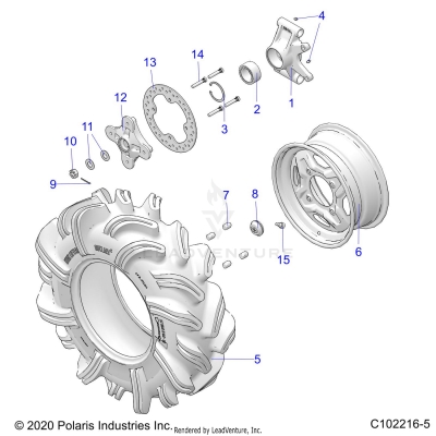 WHEELS, REAR and HUB - A20SXN85A8/CA8 (C102216-5)