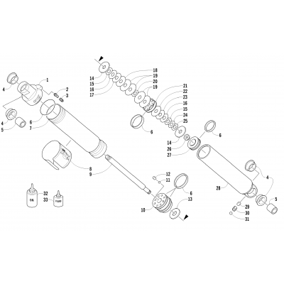 REAR SUSPENSION REAR ARM SHOCK ABSORBER