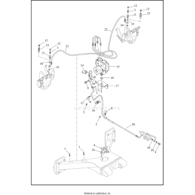 BRAKE LINES AND MODULE, REAR - ABS