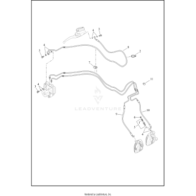 BRAKE LINES, FRONT - ABS