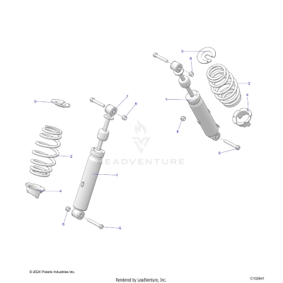 SUSPENSION, FRONT SHOCK - A25SJE57CP/EP (C102641)