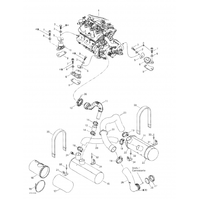 Engine Support And Muffler