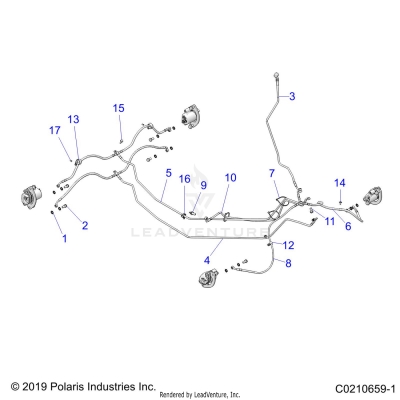 BRAKES, BRAKE LINES - A25SXE95PP (C0210659-1)