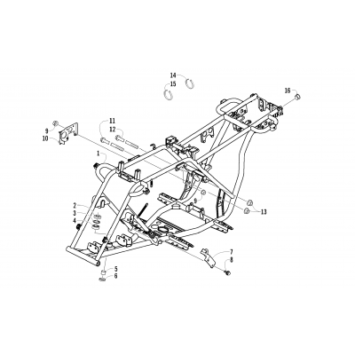 FRAME AND RELATED PARTS ASSEMBLY