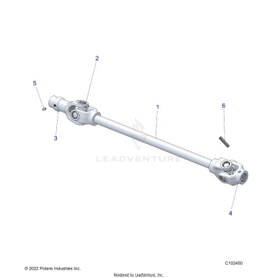 DRIVE TRAIN, FRONT PROP SHAFT - A23SHE57FS/S57FS/CS/CP/ES/EP (C102450)