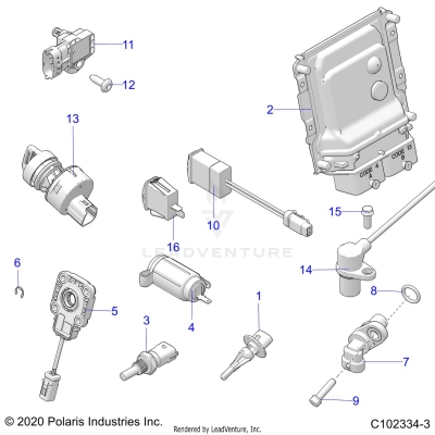 ELECTRICAL, SWITCHES, ECU and CONTROL MODULES - A20SGE95AK (C102334-3)