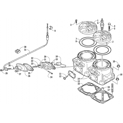 CYLINDER AND HEAD ASSEMBLY