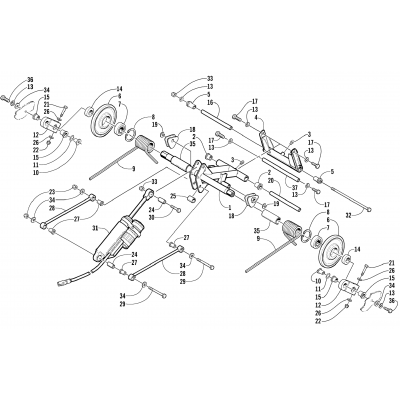 REAR SUSPENSION REAR ARM ASSEMBLY