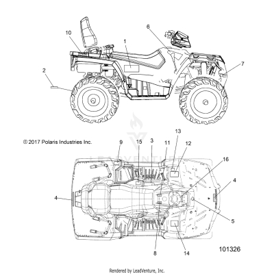BODY, DECALS - A19SDA57B7/E57B5 [101326]