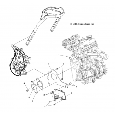 Engine, Mounting, Rh & Front