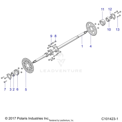 SUSPENSION, REAR AXLE - A20HAB15A2 (101423-1)