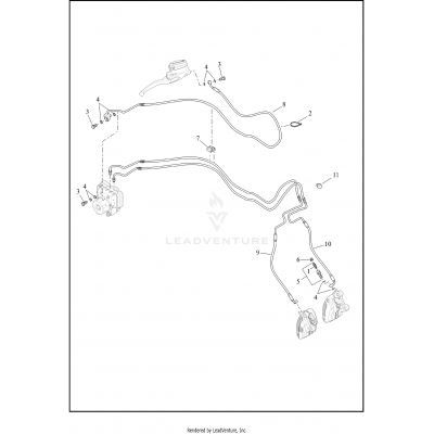 BRAKE LINES, FRONT - ABS