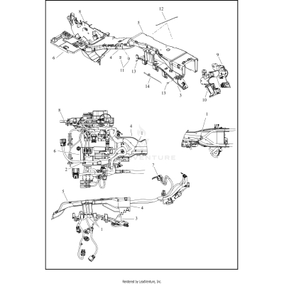 WIRING HARNESS, MAIN, CADDY AND ENCLOSURE