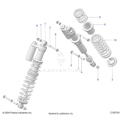 SUSPENSION, REAR SHOCK MOUNTING - A25SLE95CF/FF/EF (C102724)