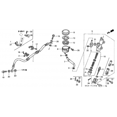 REAR BRAKE MASTER CYLINDER