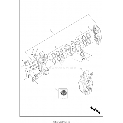 BRAKE CALIPER, FRONT