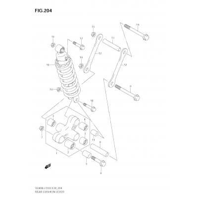 REAR CUSHION LEVER (VL800  E28)