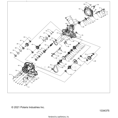 DRIVE TRAIN, MAIN GEARCASE - A25SGE95AT (1334375)
