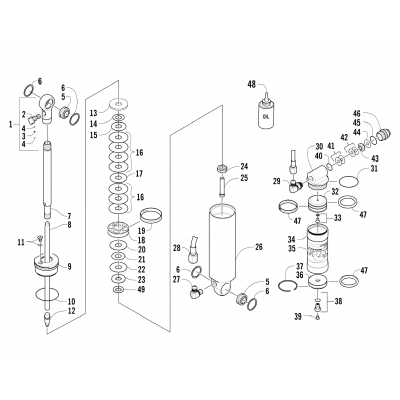 REAR SUSPENSION REAR ARM SHOCK ABSORBER