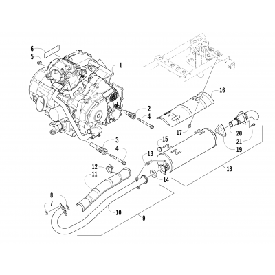 ENGINE AND EXHAUST