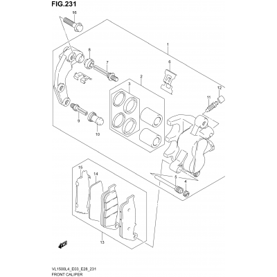 FRONT CALIPER (VL1500BL4 E03)