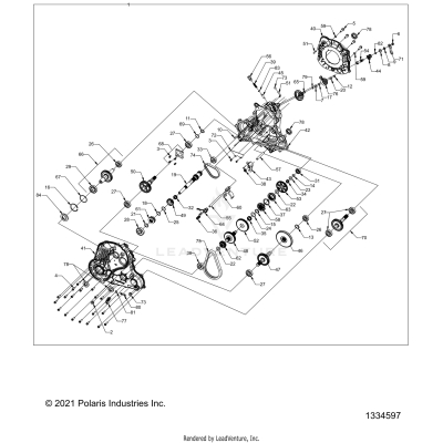DRIVE TRAIN, MAIN GEARCASE - A25SXM95AL (1334597)