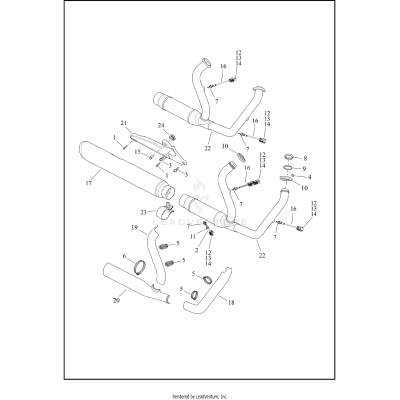 EXHAUST SYSTEM - FLHC, FXBB, FXLRS, FXLRST