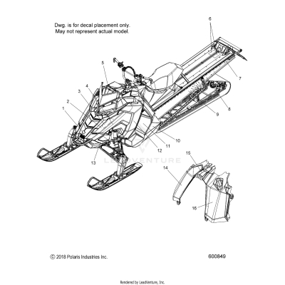 BODY, DECAL, SNOW CHECK SELECT, BLK SIDE PNL W/BLK,MTBLK  ACCENT - S19EGK8PS/EGM8PS (600849)