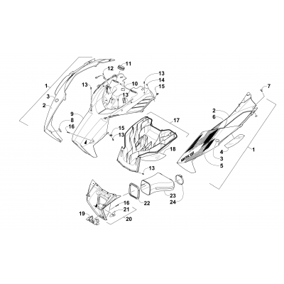 HOOD AND AIR INTAKE ASSEMBLY