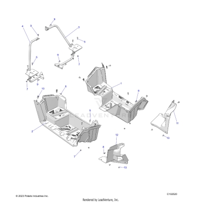BODY, FOOTWELLS - A25SJE57CP/EP (C102520)