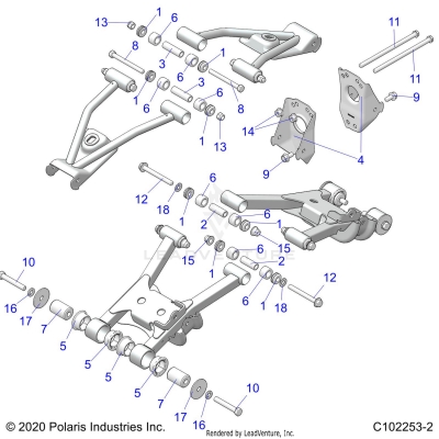 SUSPENSION, REAR CONTROL ARM, MOUNTING - A25SEG50B1/B3 (C102253-2)