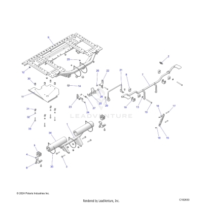 BODY, BOX, REAR FRAME AND PIVOT - A25SZE57C2/E2 (C102633)