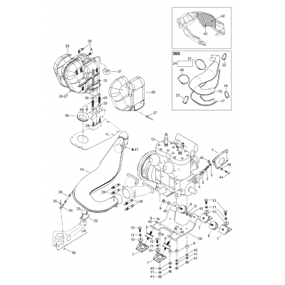 01- Engine Mount Plate/Muffler