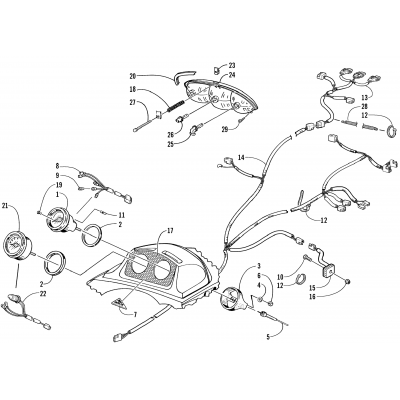 HEADLIGHT, INSTRUMENTS, AND WIRING ASSEMBLIES