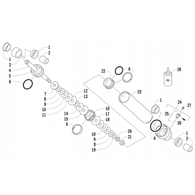 REAR SUSPENSION REAR ARM SHOCK ABSORBER