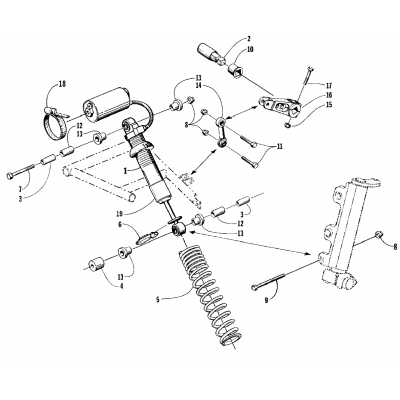 SHOCK ABSORBER AND SWAY BAR ASSEMBLY