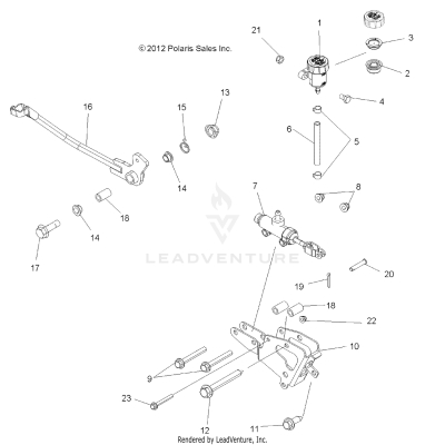 BRAKES, BRAKE PEDAL and MASTER CYLINDER - A19SVS95CR/ER [49ATVBRAKEFOOT13SP850F]