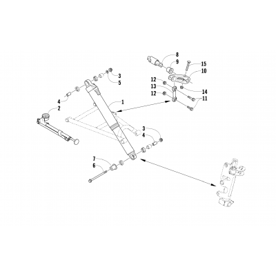 SHOCK ABSORBER AND SWAY BAR ASSEMBLY