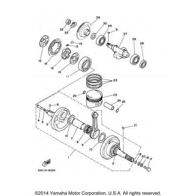 Crankshaft. Piston