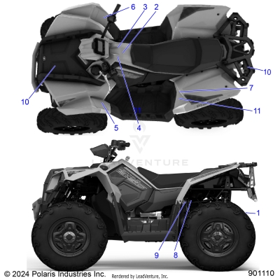 BODY, DECALS GENERAL - A25SVA85A4 (901110)